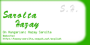 sarolta hazay business card